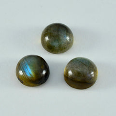 Riyogems 1PC Grey Labradorite Cabochon 7x7 mm Round Shape amazing Quality Loose Gem