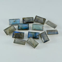 Riyogems 1PC Genuine Grey Labradorite Faceted 3x6 mm  Baguette Shape sweet Quality Loose Gem