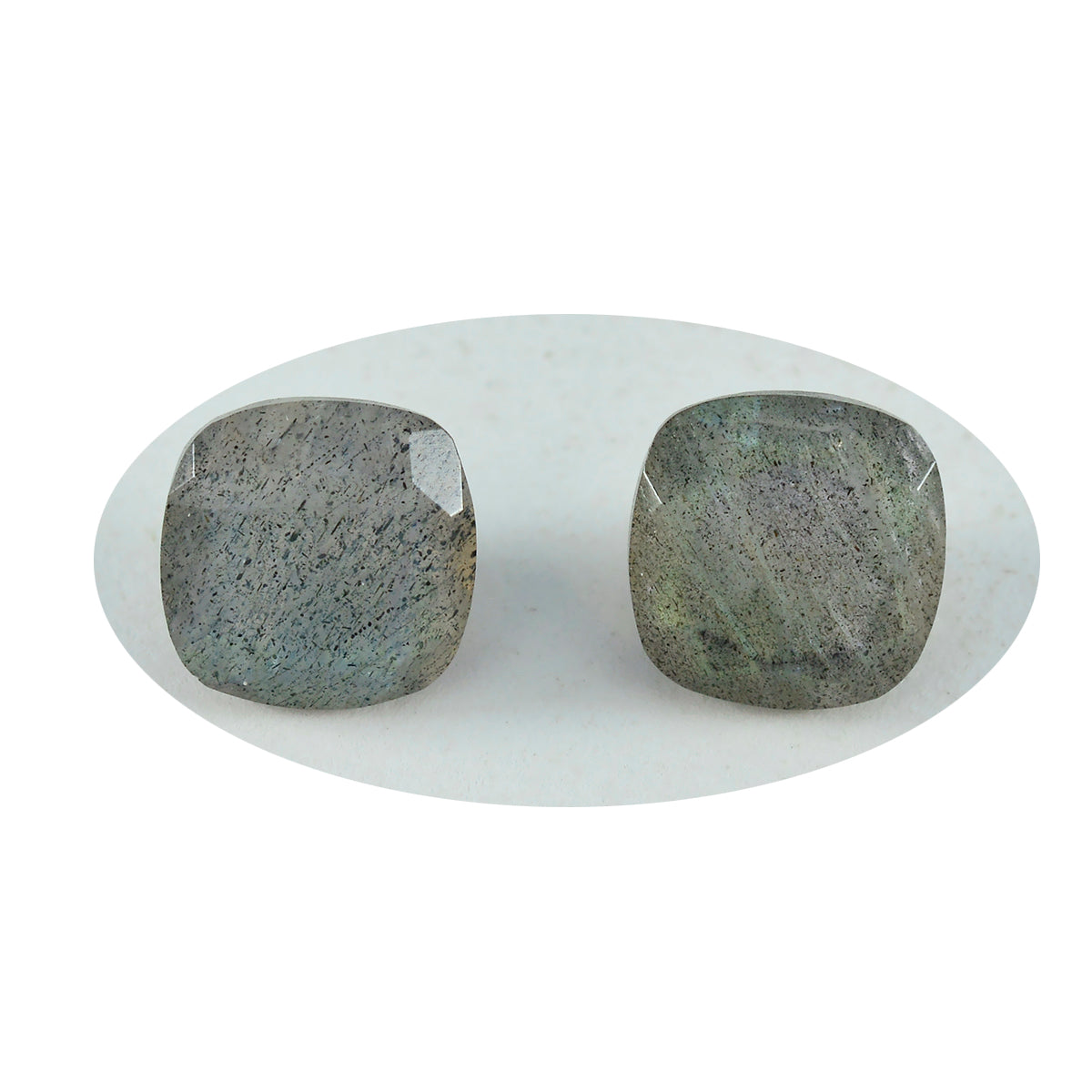 riyogems 1 шт., настоящий серый лабрадорит, ограненный, 15x15 мм, в форме подушки, красивое качество, свободные драгоценные камни