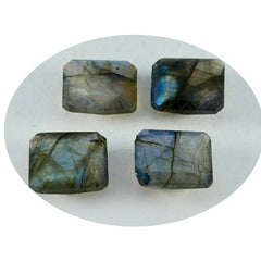 Riyogems 1PC Genuine Grey Labradorite Faceted 9x11 mm Octagon Shape handsome Quality Loose Gem