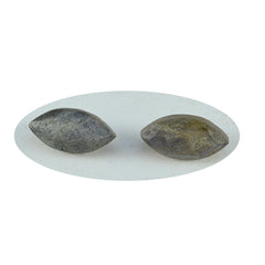 riyogems 1pc 本物のグレー ラブラドライト ファセット 4x8 mm マーキス形状の素晴らしい品質の石