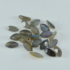 Riyogems 1PC Real Grey Labradorite Faceted 6x12 mm Marquise Shape beauty Quality Loose Gem