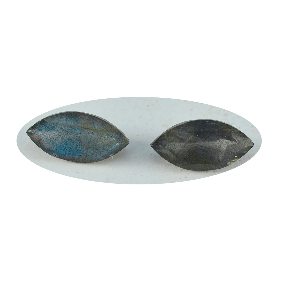 Riyogems, 1 pieza, labradorita gris natural facetada, 8x16mm, forma de marquesa, piedra suelta de buena calidad