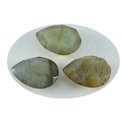 riyogems 1 шт. настоящий серый лабрадорит ограненный 12x16 мм грушевидной формы поразительного качества, свободный драгоценный камень