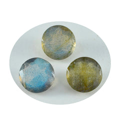 riyogems 1шт настоящий серый лабрадорит ограненный 10х10 мм круглая форма качество россыпь драгоценные камни