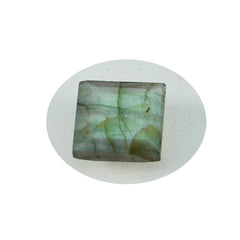 riyogems 1 pz genuino labradorite grigia sfaccettata 15x15 mm forma quadrata gemme sfuse di ottima qualità