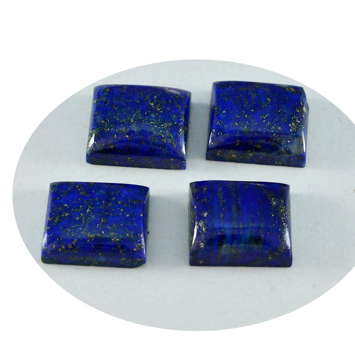 Riyogems 1PC Blue Lapis Lazuli Cabochon 12x16 mm Octagon Shape cute Quality Stone