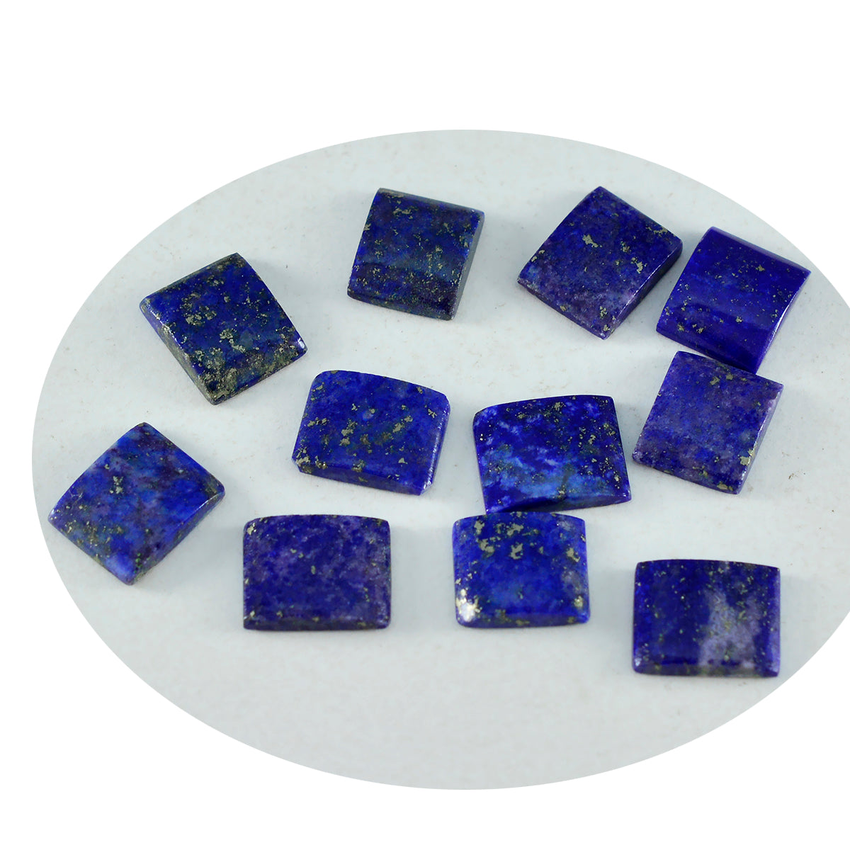 Riyogems 1PC Blue Lapis Lazuli Cabochon 3x5 mm Octagon Shape great Quality Gems