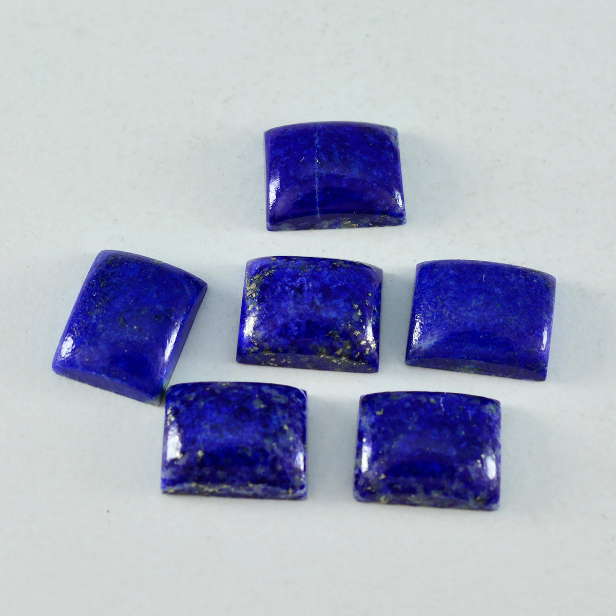 Riyogems 1PC Blue Lapis Lazuli Cabochon 5x7 mm Octagon Shape startling Quality Gemstone