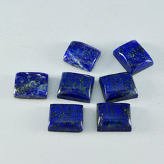 Riyogems 1 Stück blauer Lapislazuli-Cabochon, 7 x 9 mm, Achteckform, süße Qualität, lose Edelsteine