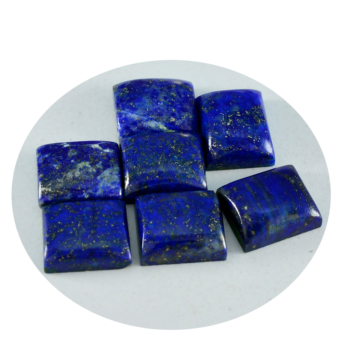 riyogems 1 st blå lapis lazuli cabochon 8x10 mm oktagon form superb kvalitet lös sten