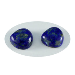 Riyogems 1PC Blauwe Lapis Lazuli Cabochon 10x10 mm Hartvorm Goede Kwaliteit Edelstenen