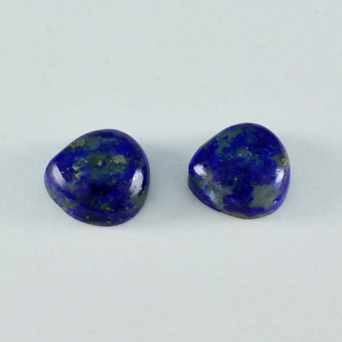 Riyogems 1 pc cabochon lapis lazuli bleu 10x10 mm en forme de coeur pierres précieuses de bonne qualité