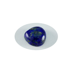 Riyogems 1 pc cabochon lapis lazuli bleu 11x11 mm forme coeur pierre de belle qualité