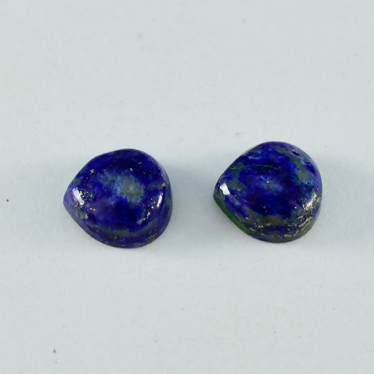 Riyogems 1 cabochon lapis-lazuli bleu en forme de cœur 12x12 mm, pierre précieuse de belle qualité