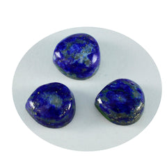 Riyogems, 1 pieza, cabujón de lapislázuli azul, 13x13mm, forma de corazón, gema suelta de calidad atractiva