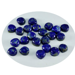 riyogems 1pc ブルー ラピスラズリ カボション 4x4 mm ハートシェイプ品質の宝石