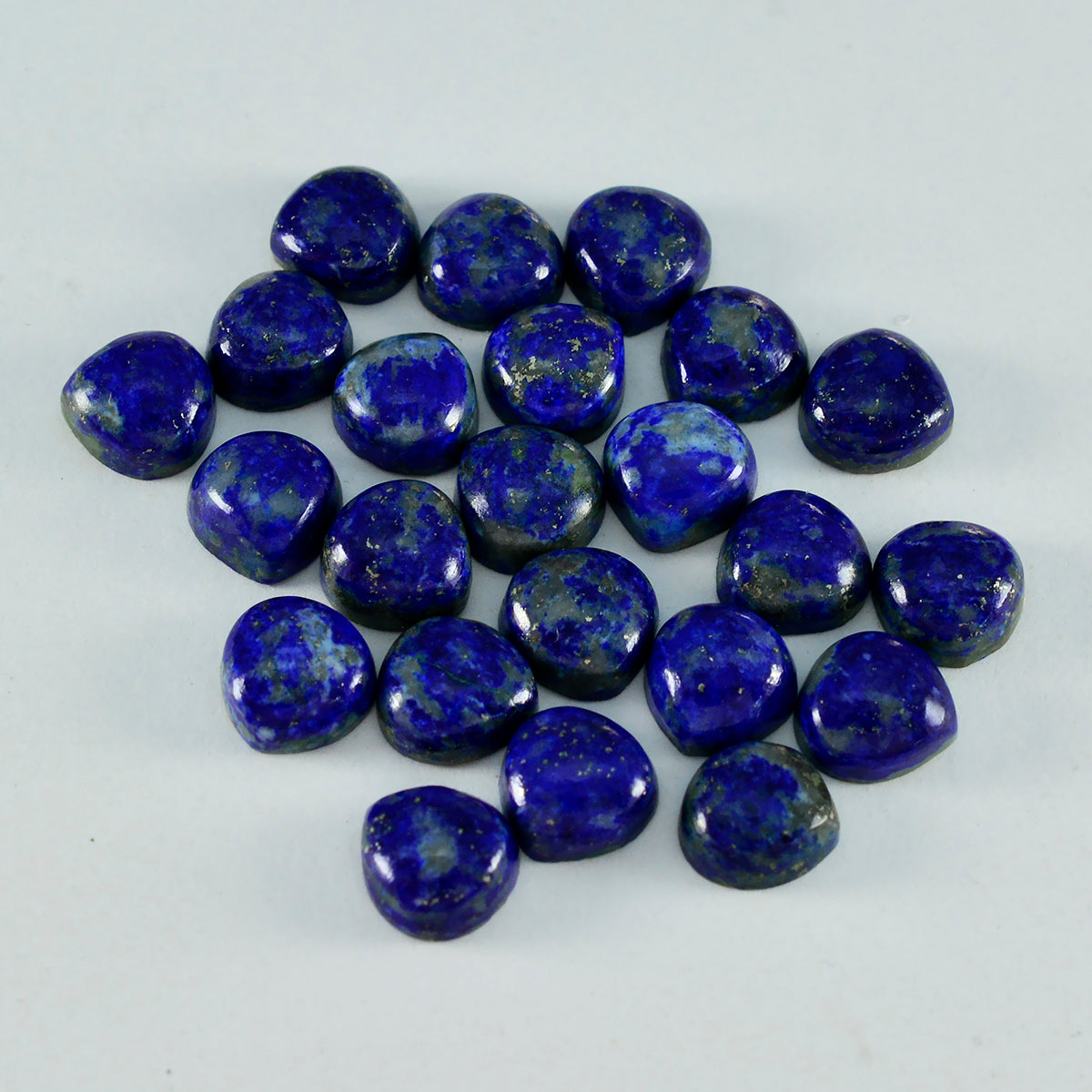 Riyogems 1PC blauwe lapis lazuli cabochon 5x5 mm hartvorm AA-kwaliteit losse edelsteen