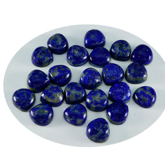 Riyogems 1 Stück blauer Lapislazuli-Cabochon, 6 x 6 mm, Herzform, AAA-Qualität, lose Edelsteine