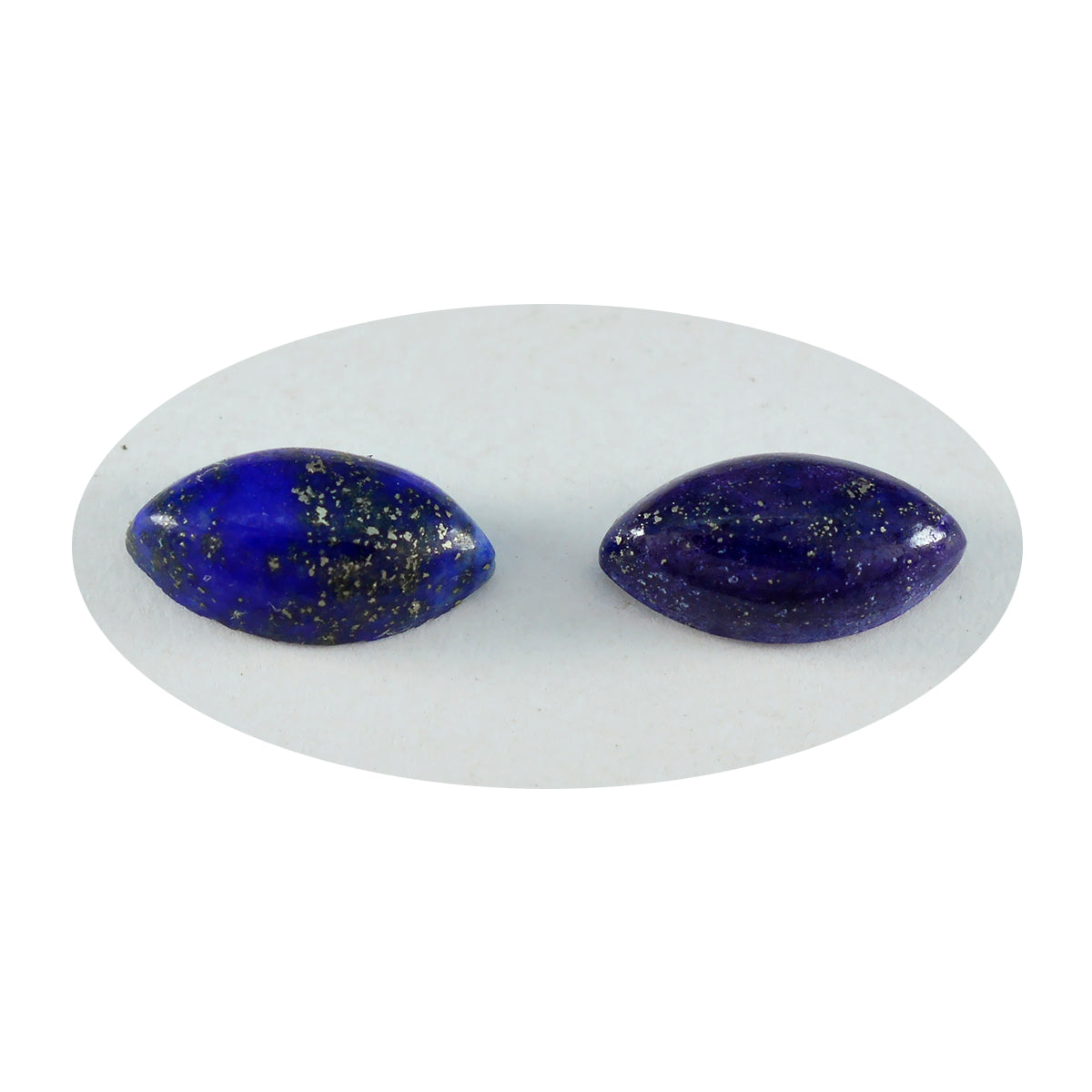 Riyogems 1PC Blue Lapis Lazuli Cabochon 10x20 mm Marquise Shape great Quality Loose Stone