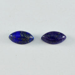 Riyogems, 1 pieza, cabujón de lapislázuli azul, 10x20mm, forma de marquesa, piedra suelta de gran calidad
