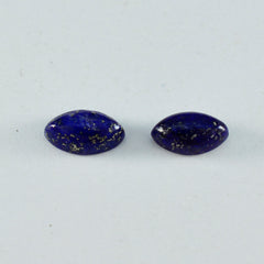 Riyogems 1PC Blue Lapis Lazuli Cabochon 5x10 mm Marquise Shape excellent Quality Gems