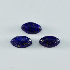 Riyogems 1PC Blue Lapis Lazuli Cabochon 6x12 mm Marquise Shape pretty Quality Stone