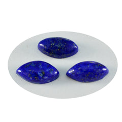 riyogems 1pc ブルー ラピスラズリ カボション 7x14 mm マーキス形状の驚くべき品質の宝石