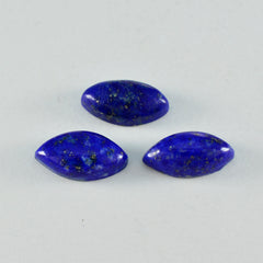riyogems 1pc ブルー ラピスラズリ カボション 7x14 mm マーキス形状の驚くべき品質の宝石