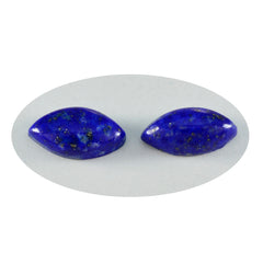 Riyogems 1 pièce cabochon lapis-lazuli bleu 8x16mm forme marquise belle qualité pierre précieuse en vrac