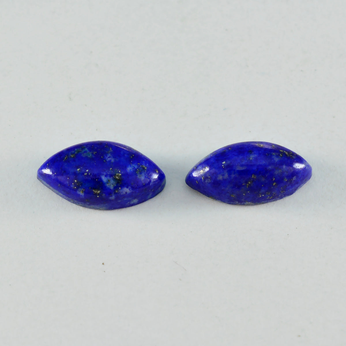 Riyogems 1 pièce cabochon lapis-lazuli bleu 8x16mm forme marquise belle qualité pierre précieuse en vrac