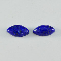 Riyogems 1 pièce cabochon lapis-lazuli bleu 8x16mm forme marquise belle qualité pierre précieuse en vrac