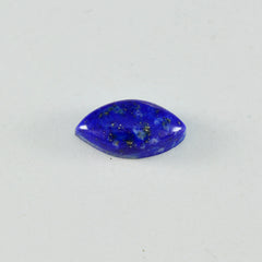 Riyogems 1 Stück blauer Lapislazuli-Cabochon, 9 x 18 mm, Marquise-Form, hübsche, hochwertige lose Edelsteine