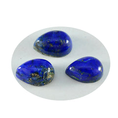 Riyogems, 1 pieza, cabujón de lapislázuli azul, 7x10mm, forma de pera, piedra suelta de buena calidad