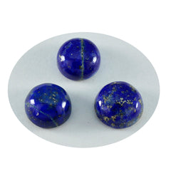 riyogems 1pc cabochon lapis-lazuli bleu 12x12 mm forme ronde pierre précieuse de grande qualité