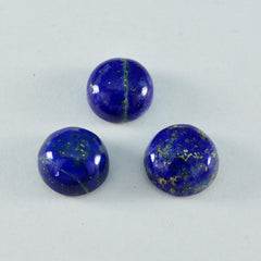 riyogems 1pc cabochon di lapislazzuli blu 12x12 mm forma rotonda pietra preziosa di grande qualità