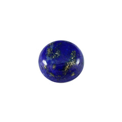 Riyogems, 1 pieza, cabujón de lapislázuli azul, 13x13mm, forma redonda, gema suelta de calidad fantástica