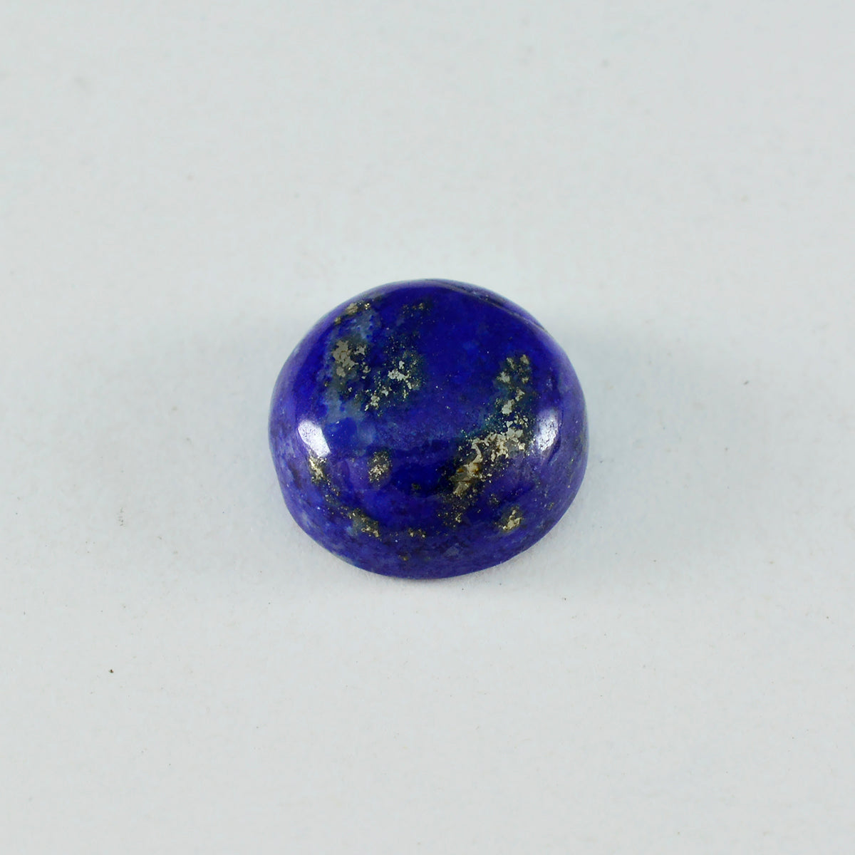 Riyogems 1pc cabochon lapis-lazuli bleu 13x13mm forme ronde qualité fantastique pierre précieuse en vrac