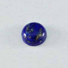 Riyogems 1pc cabochon lapis-lazuli bleu 13x13mm forme ronde qualité fantastique pierre précieuse en vrac