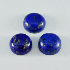 Riyogems 1 pc cabochon lapis lazuli bleu 14x14 mm forme ronde qualité surprenante pierres précieuses en vrac