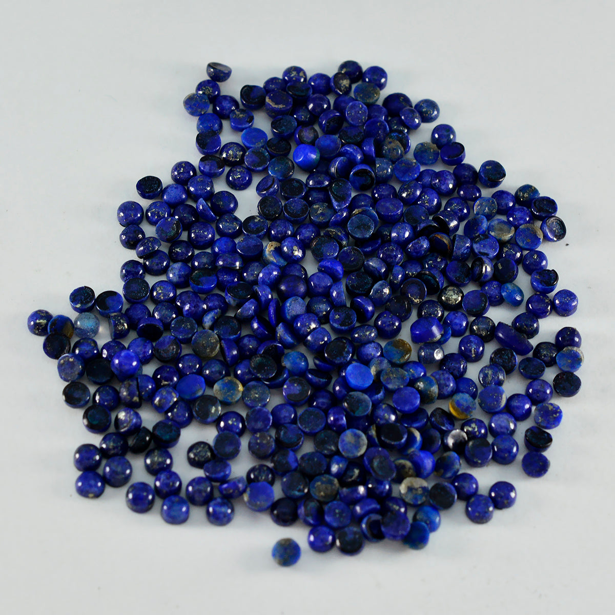 Riyogems 1PC Blue Lapis Lazuli Cabochon 3x3 mm Round Shape pretty Quality Stone