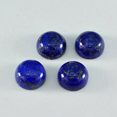 Riyogems 1PC Blue Lapis Lazuli Cabochon 8x8 mm Round Shape pretty Quality Loose Gemstone