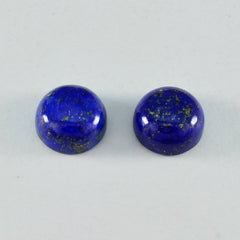 Riyogems 1PC Blue Lapis Lazuli Cabochon 9x9 mm Round Shape astonishing Quality Gem