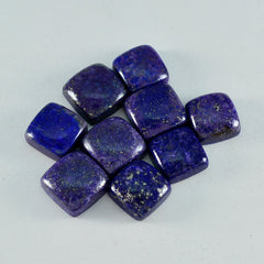 Riyogems 1pc cabochon lapis-lazuli bleu 11x11mm forme carrée aa qualité pierre en vrac