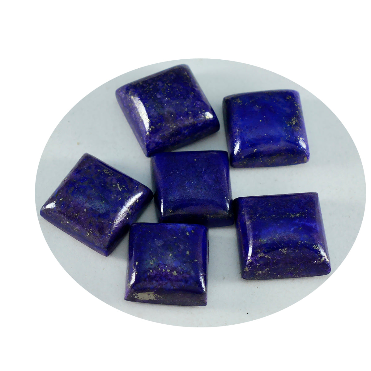 riyogems 1pc cabochon lapis-lazuli bleu 13x13 mm forme carrée a+ gemme de qualité