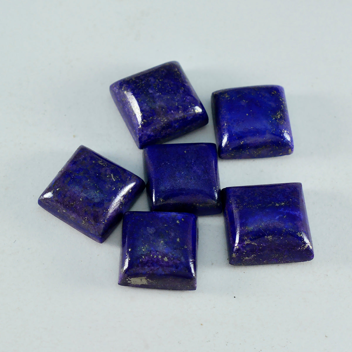 Riyogems 1PC Blue Lapis Lazuli Cabochon 13x13 mm Square Shape A+ Quality Gem
