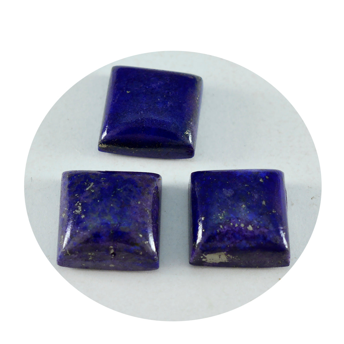 riyogems 1pc cabochon lapis-lazuli bleu 14x14 mm forme carrée a+1 pierres précieuses de qualité