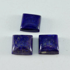 riyogems 1pc ブルー ラピスラズリ カボション 14x14 mm 正方形 a+1 品質の宝石