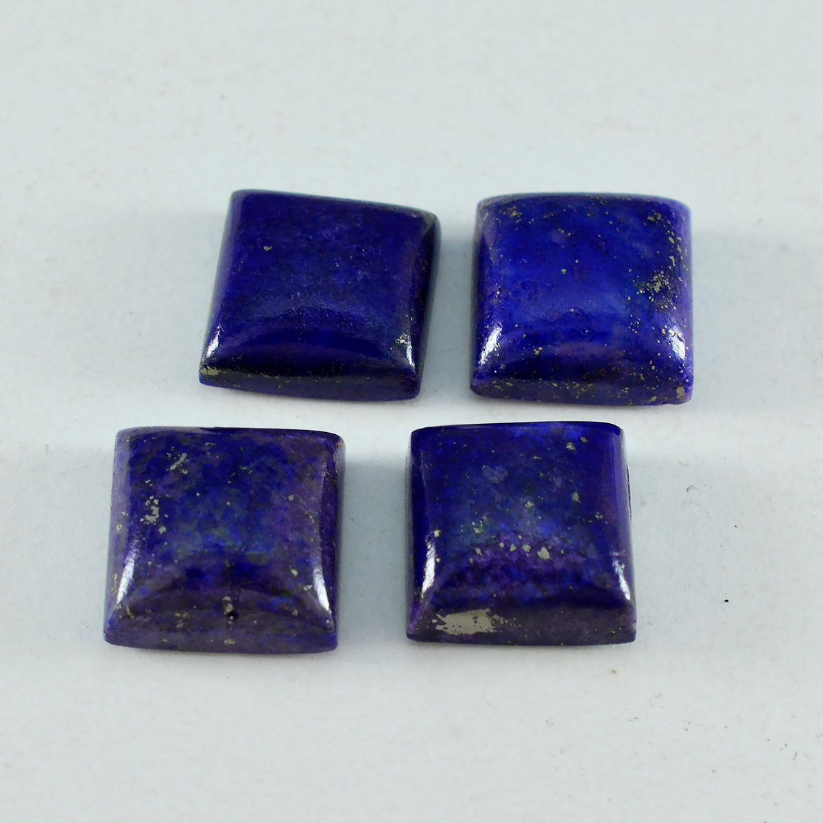 Riyogems 1 Stück blauer Lapislazuli-Cabochon, 15 x 15 mm, quadratische Form, A1-Qualitätsstein