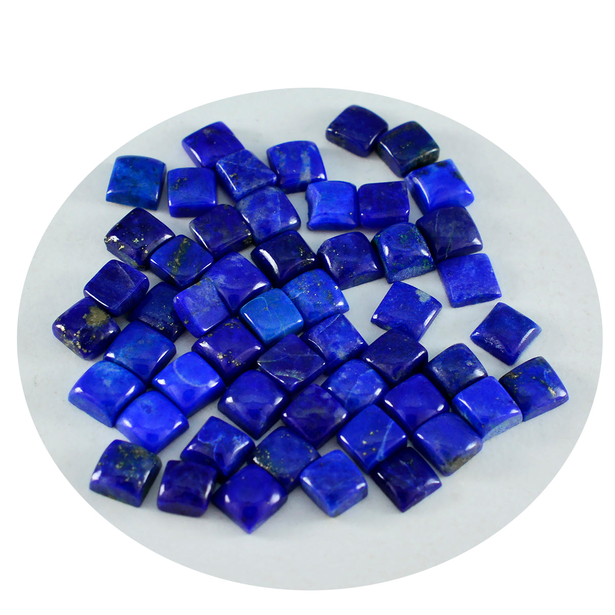 riyogems 1pc ブルー ラピスラズリ カボション 5x5 mm 正方形の形状の素晴らしい品質の宝石
